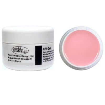 Abbildung von World of Nails Design BasicLine UV Gel Aufbaugel rosa milchig 30 ml, Babyboomer Look