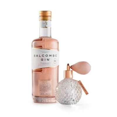Abbildung von SALCOMBE Gin Geschenkset Premium „Rosé Sainte Marie“ (0,5 L, 41,4% Vol.) &amp; „Seamist“ Liquid Garnish (0,1 60% Vol.), in Geschenkbox