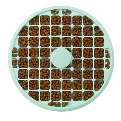 Abbildung von Outward Hound Fun Feeder Slo Tray Slow Hundenapf für Französische Bulldoggen und andere brachycephale Rassen oder flachgesichtige Einheitsgröße Mintgrün