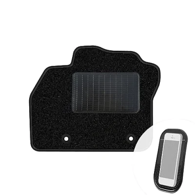 Abbildung von moto MOLTICO Fahrer Fußmatte Auto Velours Fahrerseite Autoteppiche Schwarz Fahrermatte 1 teilig passend für Renault Zoe ab 2012