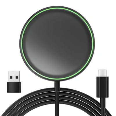 Abbildung von Mag Safe Wireless Charger Magnetisches Ladegerät kompatibel mit MagSafe für i Phone 15/14/14 Plus/14 Pro/14 Pro MAX/i 13/13 Pro/13 Max/13 Mini/12/12 Pro, Schwarz