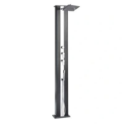 Abbildung von Hybrid Dusche Dada Straight 40L mit Fußspülung Aluminium 228 cm