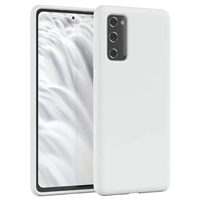 Abbildung von EAZY CASE Premium Silikon Handyhülle kompatibel mit Samsung Galaxy S20 FE / 5G, Slimcover Kameraschutz und Innenfutter, Silikonhülle, Schutzhülle, Bumper, Handy Case, Hülle, Softcase, Weiß