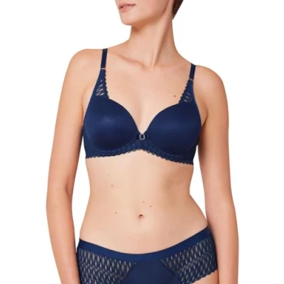 Abbildung von Triumph AURA Spotlight Pushup BH, Damen, Größe: 75E, Deep water
