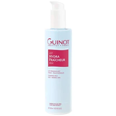 Abbildung von Guinot Lait Hydra Fraicheur 300 ml Limitierte Edition Reiniger für alle Hauttypen mit Porenbehandlung und Juckreizlinderung