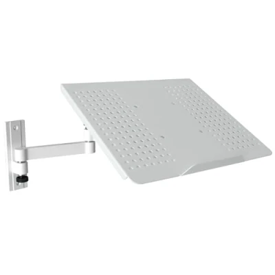 Abbildung von Drall Weiße universal Wandhalterung mit Ablage Adapterplatte für Laptop Notebook Netbook Tablet PC Modell: L52W APWA
