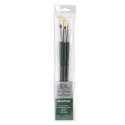 Abbildung von Winsor &amp; Newton 5990605 Winton Set 3 Pinsel, für Ölfarbe, Acrylfarbe und Alkydfarbe