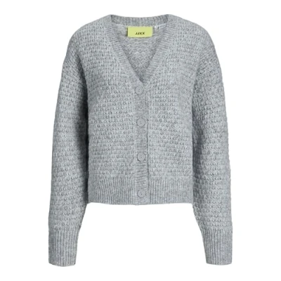 Abbildung von JJXX Jxaden Structure Cardigan Strickjacke Light grey, Damen, Größe: Large, grey