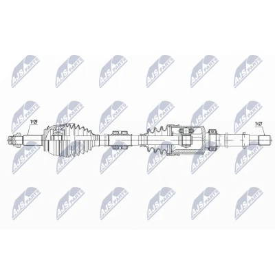Abbildung von NTY NPW NS 080 Antriebswelle Vorderachse rechts 962 Schaltgetriebe NISSAN: X Trail