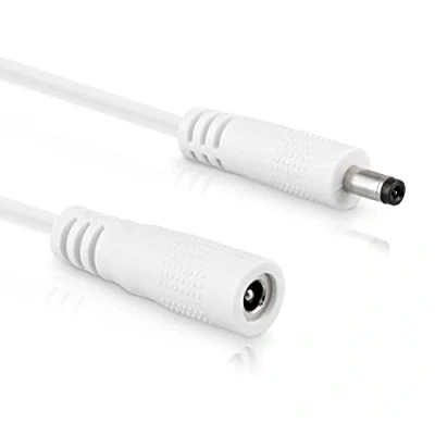 Abbildung von InLine DC Verlängerungskabel, Universal Netzteil Verlängerungskabel für LED Streifen, Überwachungskameras, Drucker, Router, Switches uvm., Stecker/Buchse 3,5 x 1,35mm, weiß, 2m