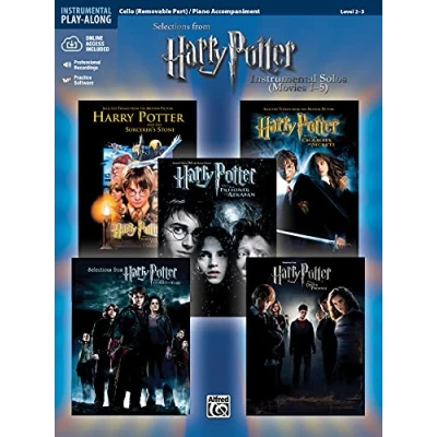 Abbildung von Harry Potter Instrumental Solos for Strings (Movies 1 5), Cello Book &amp; Online Audio/Software, Level 2 3 / Piano Accompaniment(Pop ... Code) (Pop Solo Series)