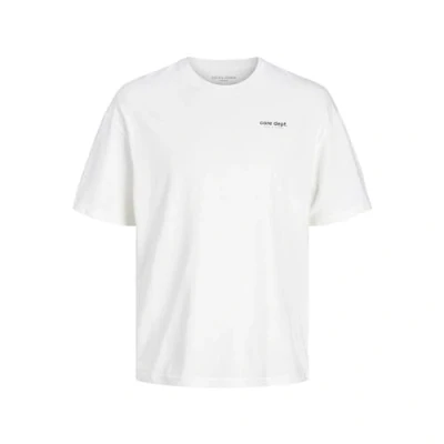Abbildung von JACK&amp;JONES Herren JCOSPLASH Tee SS CREW NECK GC T Shirt, Bright White/Print:SMALL PRINT, M