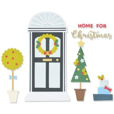 Abbildung von Sizzix Thinlits Die Set 15PK Home for Christmas 664711 (07 21)