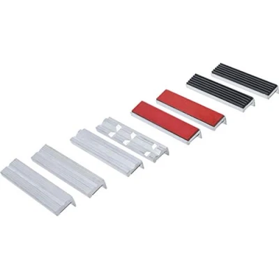 Abbildung von BGS 8442 1 Schraubstock Schutzbacken Satz 8 tlg. Aluminium 125 mm mit Magnet Alu Schonbacken
