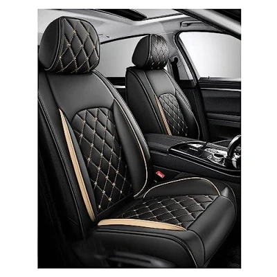 Abbildung von Universal Sitzbezug Komplett Set für Audi A4 Q3 A6 C5 B8 A3 8P Q2 Q5 A1 A7 A8 Q7 Q5L Sq5 RS, Schonbezüge die Vordersitze &amp; Rückbank Auto Sitzbezüge Airbag Geeignet Wasserdichter 5 Sitzer
