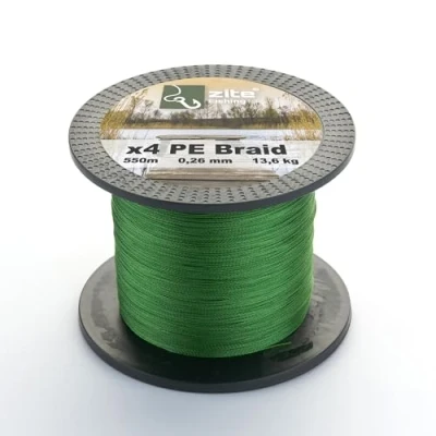 Abbildung von Zite Angelschnur 4x geflochten 0,14 0,30 mm Angelsehne 550m 6,8 20,7 kg Tragkraft