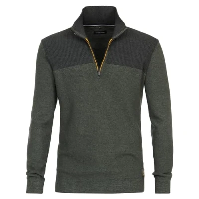 Abbildung von Casamoda Troyer UNI Strickpullover, Herren, Größe: Large, Grün