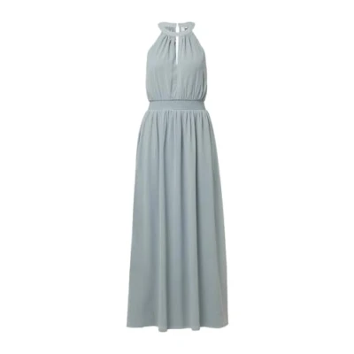 Abbildung von QS Langes MIT Smokdetail Maxikleid, Damen, Größe: 36, Salbeigrün