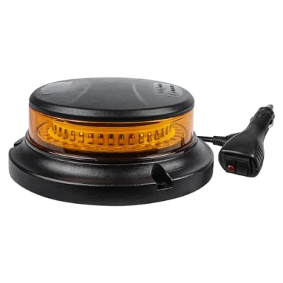 Abbildung von AOHEWEI LED Warnleuchte bernsteinfarben, 8 Blink und 2 Drehmuster 12/24 V 36 Stück Blitzlampe mit Magnetfuß für Fahrzeuge, Schulbusse, Traktoren, Bagger, LKWs