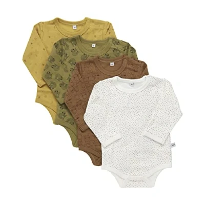 Abbildung von PIPPI Unisex Baby 4er Pack Body LS Kleinkind Unterwäsche Satz, Tinsel, 74