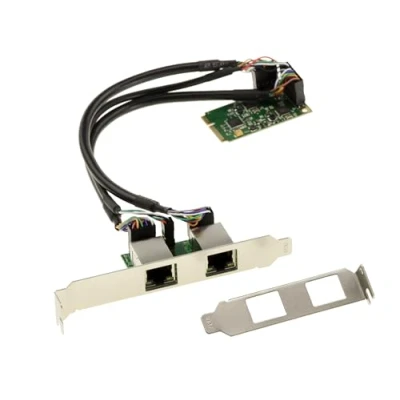 Abbildung von KALEA INFORMATIQUE Controller Karte Mini PCI Express 2 Ports LAN GIGABIT ethernet mit Zwei Realtek RTL8111 Chipsets