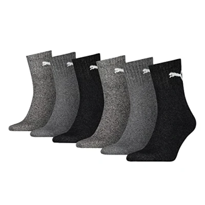 Abbildung von Puma Short CREW ECOM 6 PACK Unisex Sportsocken, Größe: 43 46, Grey