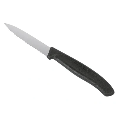 Abbildung von Victorinox Schälmesser Swiss Classic Schwarz Wellenschliff 8 cm