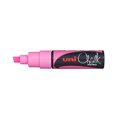 Abbildung von uni ball 186428 Fenster und Kreidemarker mit Keilspitze 8 mm, fluoreszierend pink