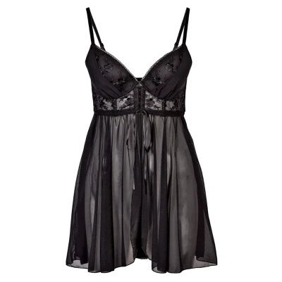 Abbildung von Lascana SEXY Pushup NEGLIGÉ Nachthemd, Damen, Größe: 70C, Black