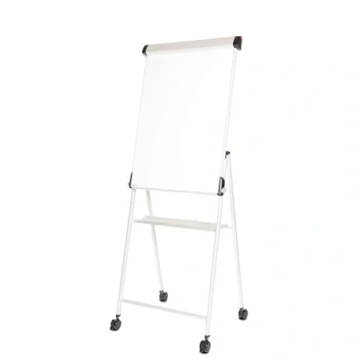 Abbildung von Maul Flipchart MAULpro 69x100,5cm Stabiles Whiteboard mit Vierbeingestell und 4 feststellbaren Rollen Höhenverstellbare Magnettafel Blockhalter Ablageschale für Marker Silber
