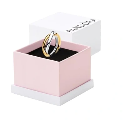 Abbildung von Pandora Entwined Bands Ring, Damen, Größe: 54, Sterling silver and gold plated