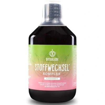 Abbildung von BitterLiebe Stoffwechsel * Shot Mariendistel Artischocke Löwenzahn und L Carnitin zum beschleunigen Stoffwechselkur mit Myo Inositol, Zink, Cholin Bitterstoffe