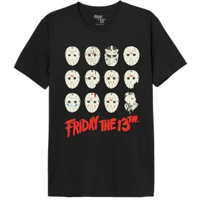 Abbildung von Friday the 13TH Herren Mefridmts048 T Shirt, Schwarz, XL