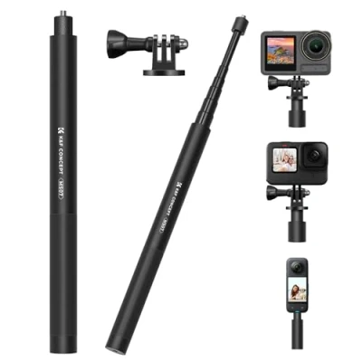 Abbildung von K&amp;F Concept MS07 153CM Selfie Stick,Unsichtbarer Stick,Einbein Stativ mit GoPro Adapter,Extendable Handheld Pole Stick Monopod Kompatible Insta360 Sportkamera DJI Action