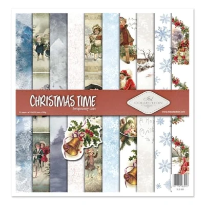 Abbildung von ITD Collection Scrapbooking Paper Set Papier 12 x Zoll, 310 320 mm, Dekorpapier 30 g/m² Scrapbook (SLS 065 Christmas Time)