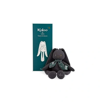 Abbildung von Kaloo Lapinoo Pantin Lapin Baby Plüsch Jersey und Strick 25 cm Farbe Grau Violett Sehr weiches Material Geschenkbox Ab Geburt, K972205