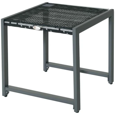 Abbildung von Outsunny Gartentisch Polyrattan mit Hartglas