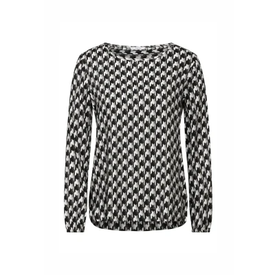 Abbildung von Cecil MIT Grafischem Print Bluse, Damen, Größe: Large, Schwarz
