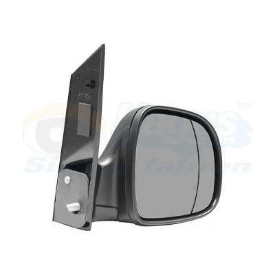 Abbildung von Außenspiegel Van Wezel 3080802 rechts schwarz rauh Komplettspiegel, asphärisch, für manuelle Spiegelverstellung MERCEDES BENZ: Vito Mixto, Bus