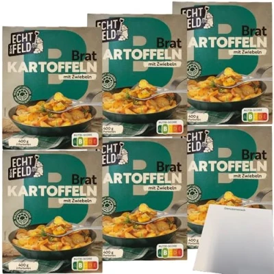 Abbildung von Echt vom Feld Bratkartoffeln mit Zwiebeln 6er Pack (6x400g Packung) + usy Block