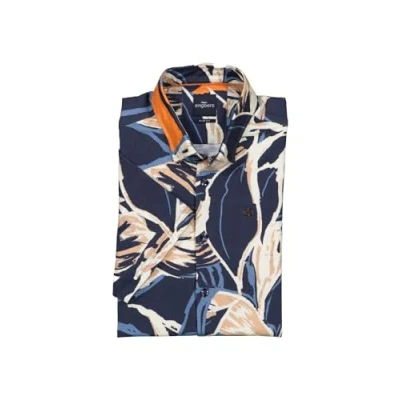 Abbildung von engbers Herren Kurzarm Hemd Slim fit, 36986, Orange in Größe XL