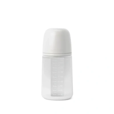 Abbildung von Suavinex, Fläschchen mit Silikonflasche und symmetrischem Sauger SX Pro, weich flexibel, Anti Colic Ventil, Flasche mittlerem Durchfluss (M), für Babys ab 3 Monaten. Colour Essence, Grey