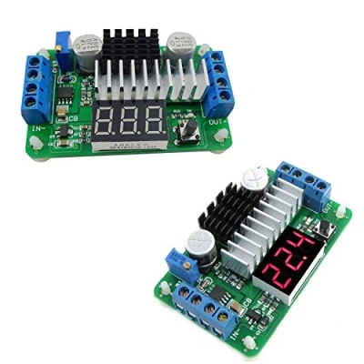 Abbildung von Aihasd DC LTC1871 Step Up Converter 3.5 30V 100W Boost Power Supply Modul With Red LED Voltmeter