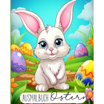 Abbildung von Oster Malbuch für Kinder Süße Osterhasen mit 200 Motiven ab 3 Jahren: Mein erstes Ostermotive zum Ausmalen Jahren