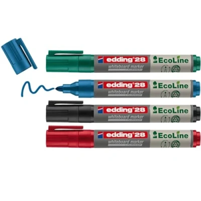 Abbildung von edding Whiteboard Marker 28 EcoLine Whiteboardmarker sortiert (4er Faltschachtel)