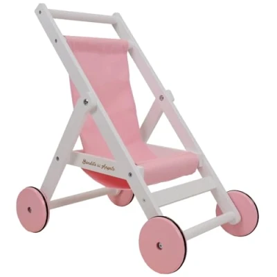 Abbildung von Puppenwagen aus Holz ab 2 Jahren Puppenbuggy Lovely Pink White Bandits and Angels