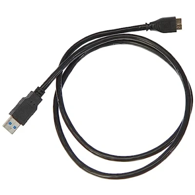 Abbildung von PremiumCord USB 3.0 auf Micro Typ B Verbindungskabel 1m, Datenkabel SuperSpeed bis zu 5Gbit/s, A Stecker Stecker, Farbe schwarz, Länge 1 m, ku3ma1bk