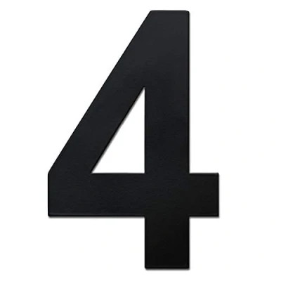 Abbildung von nanlyiau Edelstahl Hausnummer große Anthrazit Höhe 10in/25.4 cm massivem Stahl in RAL 7016,Witterungs und korrosionsbeständig (7016 10in4)