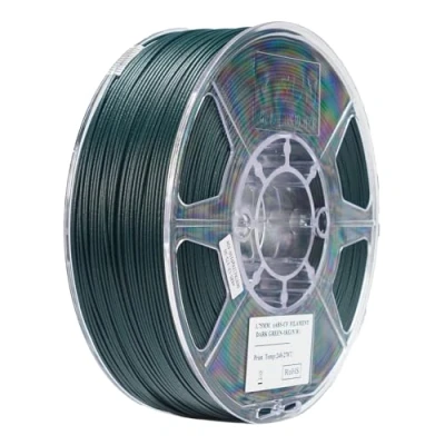 Abbildung von eSUN ABS Filament 1.75mm, CF Carbon Fiber Filled Filament, 1KG Spule (2.2 LBS) 3D Druck Materialien für FDM Drucker, Dunkelgrün