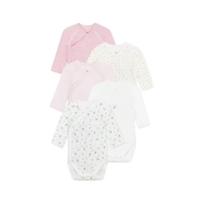 Abbildung von Petit Bateau Newborn BEBE 5 PACK Body für Kinder, Größe: 74, Marshmallow/multicolor/charme/aquatic